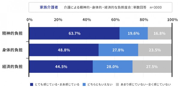 「介護する人の悩み」グラフ