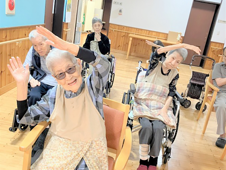 健康増進体操の様子